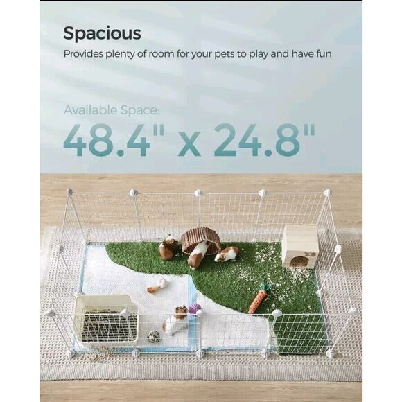 12 Panel Pet Playpen Metal Crate Fence Kennel Exercise Pen Small Animal Cage US - Picture 5 of 7